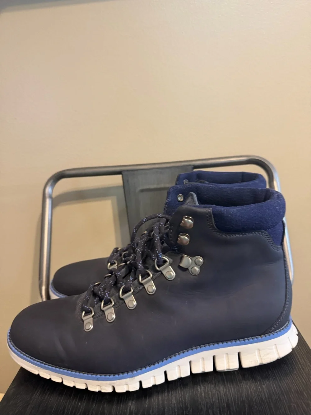 Cole Haan ZerøGrand Navy Hiker Boots 9W